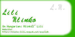 lili mlinko business card